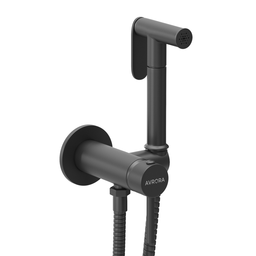 Смеситель гигиенический черный AVRORA Soft AV8001B