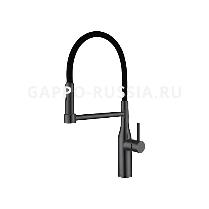 G4398-51 Смеситель Кухня GAPPO с гибким изливом (черный)