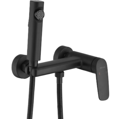 Смеситель Shevanik S8505H-1 с гигиеническим душем, черный