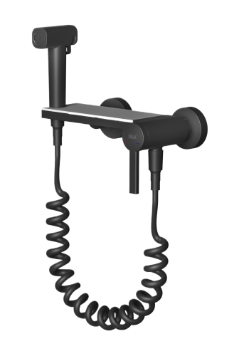 DA1504545 Смеситель с гигиеническим душем D&K черный