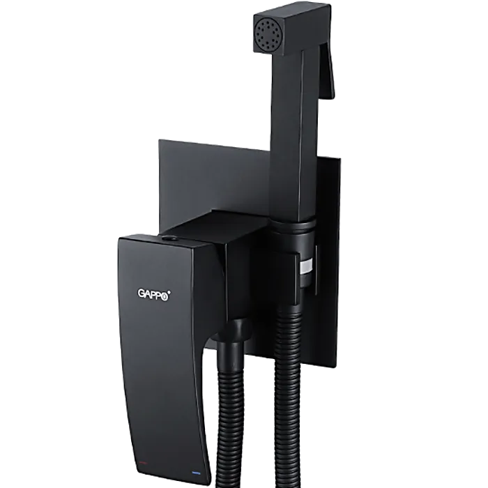 G7207-6 Смеситель встраиваемый гигиенический GAPPO (черный)