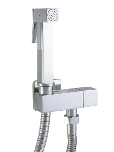 Смеситель МОНО с гигиен. лейкой SANTREK AQUA-1055 "PRESTIGE" (SAP-1055) шар d-25 встраиваемый, хром
