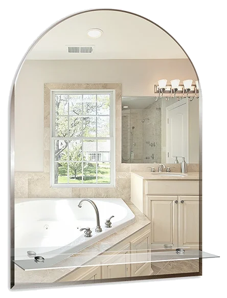 Зеркало MIXLINE "Аркада-люкс" 490*670 с полкой и фацетом