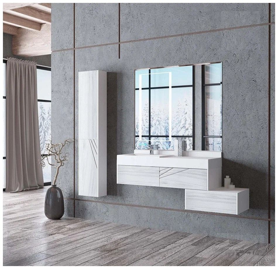 Комод "Сакура 80" Ольха Наварра/белый глянец