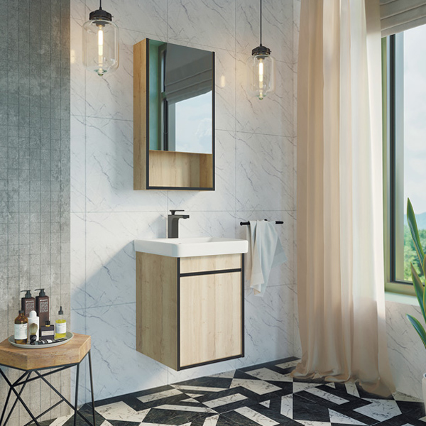 Зеркало-шкаф "Вена-45" дуб дымчатый