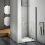 Душ. ограждение MOKKA DR 90-C-WE Прямое, стекло прозр 5мм (б/подд, слива, б/магн. уплотнителя)