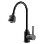 40993-6 Смеситель Кухня Frap с гиб. изливом, нерж, черный