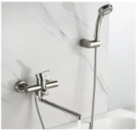 72203L Смеситель Ванна LED дл. излив, нерж