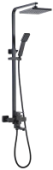 72433ВL Душевая система LED нерж, со смесителем и троп. душем, черный