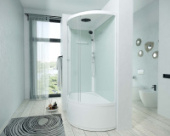 Душевая кабина 120*80*218 DOMANI-Spa Simple high 128 V1.2 L б/эл. (В/п, матир.стекла, бел.стенки)