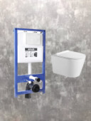 Комплект 3 в 1 Инсталляция HOLLER MQ100 (унитаз подв. HOLLER HOST + Клавиша HOLLER MWR бел.)