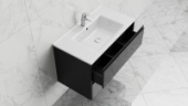Тумба под умывальник "Комо-Карат 80" подв. (2 ящ) черный