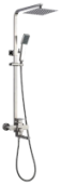 72433L Душевая система LED нерж, со смесителем и троп. душем