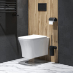 Унитаз подвесной "GR-4474S" безободковый, с тонкой крышкой м/лифт