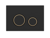 Кнопка TWINS, черный матовый, с рамкой, универсальная