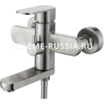 73216L Смеситель Ванна LED кор. нос, нержавейка