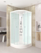 Душевая кабина 90*90*218 DOMANI-Spa Delight Slim 99 б/эл. (Н/п, бел. стенки, матир. ст)