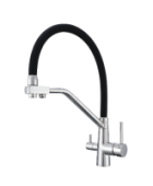 Смеситель для кухни AVRORA Kitchen AV9006 с высоким гибким изливом хром