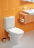 Унитаз-компакт "Лига 2РА" (косой вып., нижн. подв., 2-кн.арм., сиденье дюро)