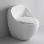 Унитаз-моноблок безободковый HOLLER FUTURE (сиденье дюропласт с микролифтом) белый