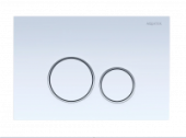 Панель смыва Белая ободок хром (клавиши круглые) KDI-0000015 (005А)