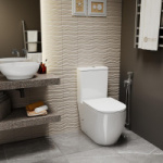 Унитаз-компакт Point Сатурн безободковый (сиденье дюропласт м/лифт) PN42901