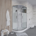 Душевая кабина 120*80*220 NG-303-01R (низ. поддон, стекло прозр)