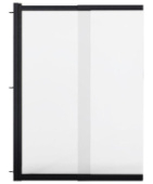 Шторка для ванны SANTREK AQUA Slim CS-1000-C-Matt Black (раздвижная, 100*140, ст. прозр., черн)