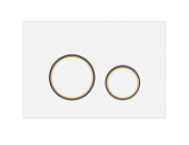 Кнопка TWINS, пластик, белый матовый с рамкой, универсальная