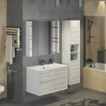 Тумба-умывальник "Женева-90" дуб белый с раковиной COMFORTY 90Е