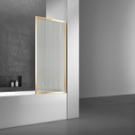 Душевая шторка Vincea 70*140, брашированное золото, стекло рифленое VSB-41700FLG