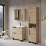 Зеркало-шкаф VIANT "Кёльн" 60 правый светлое дерево