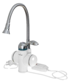 Смеситель- водонагреватель проточ. типа WH-002 (3.3 кВт, УЗО, кухня, гиб. излив) MIXLINE