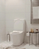 Унитаз-компакт безободковый WAVE ALEO Tornado1.0 (сиденье полипр. м/лифт) белый глянец