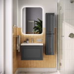 Тумба с раковиной подвесная Итана Verona 60 с выдвижным ящиком Графит