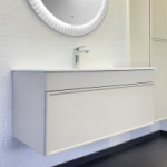 Тумба-умывальник "Мадрид-70" серый шелк с раковиной COMFORTY 70Е 