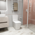 Унитаз-компакт Point Ника безободковый (сиденье дюропласт м/лифт) PN42081