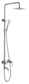 72401L Штанга LED нерж, со смесителем и троп. душем